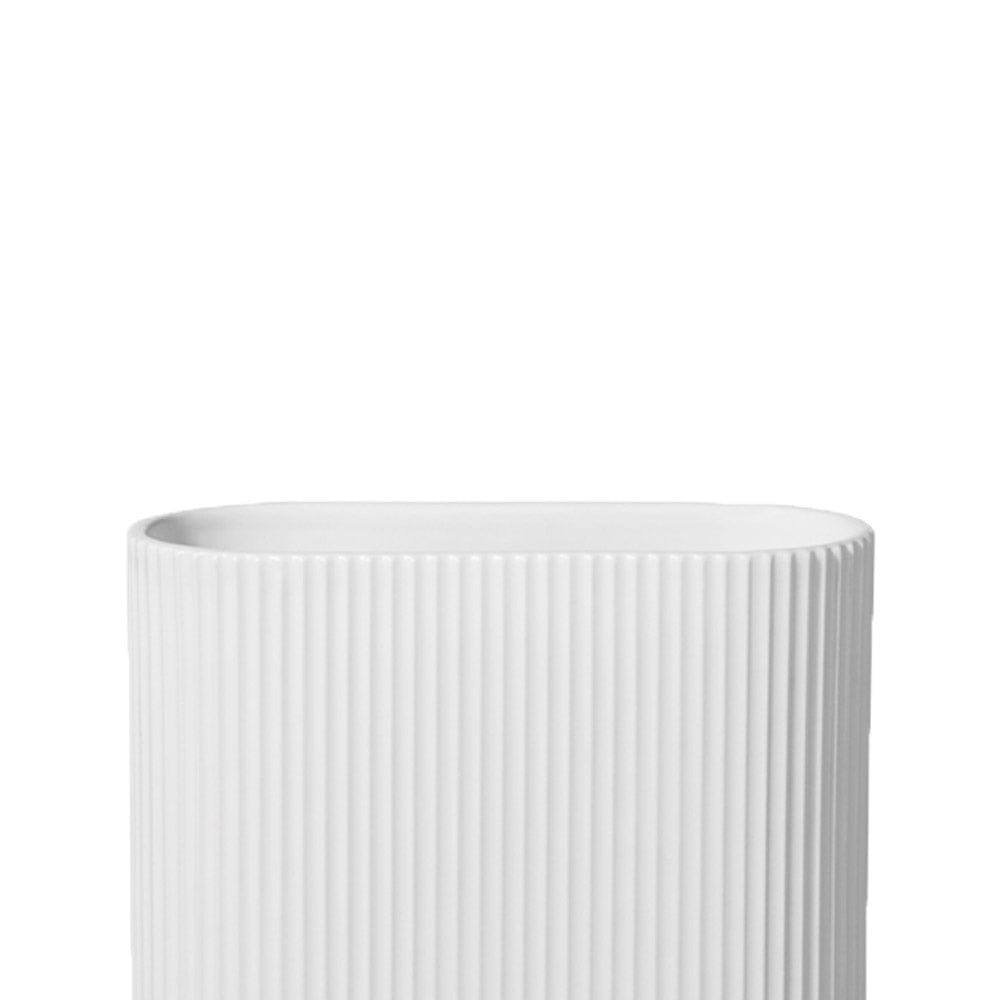 Art Deco Lines Vase Small - White