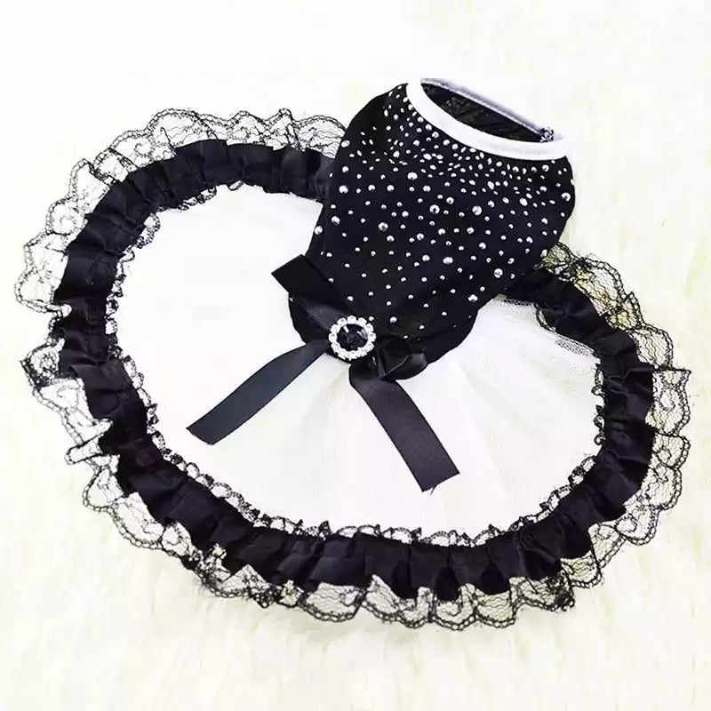 Lace Bowknot Design Puppy Dress
