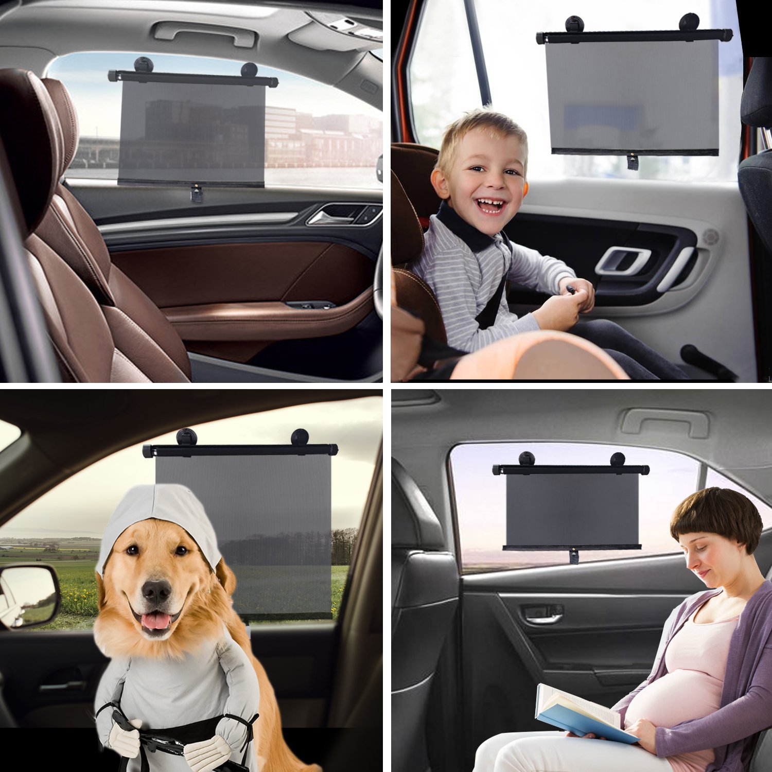 🔥Retractable Window Roller Sunshade For Truck/car/SUV/bedroom/kitchen/living room/office