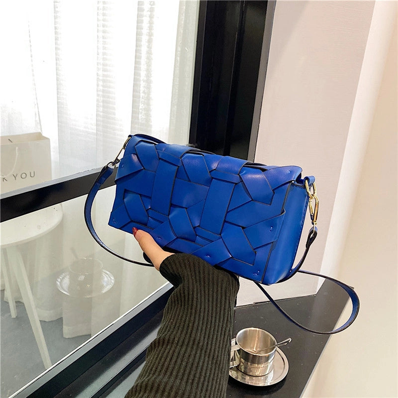 3 Pieces Women'S Pu Leather Solid Color Streetwear Sewing Thread Square Zipper Crossbody Bag