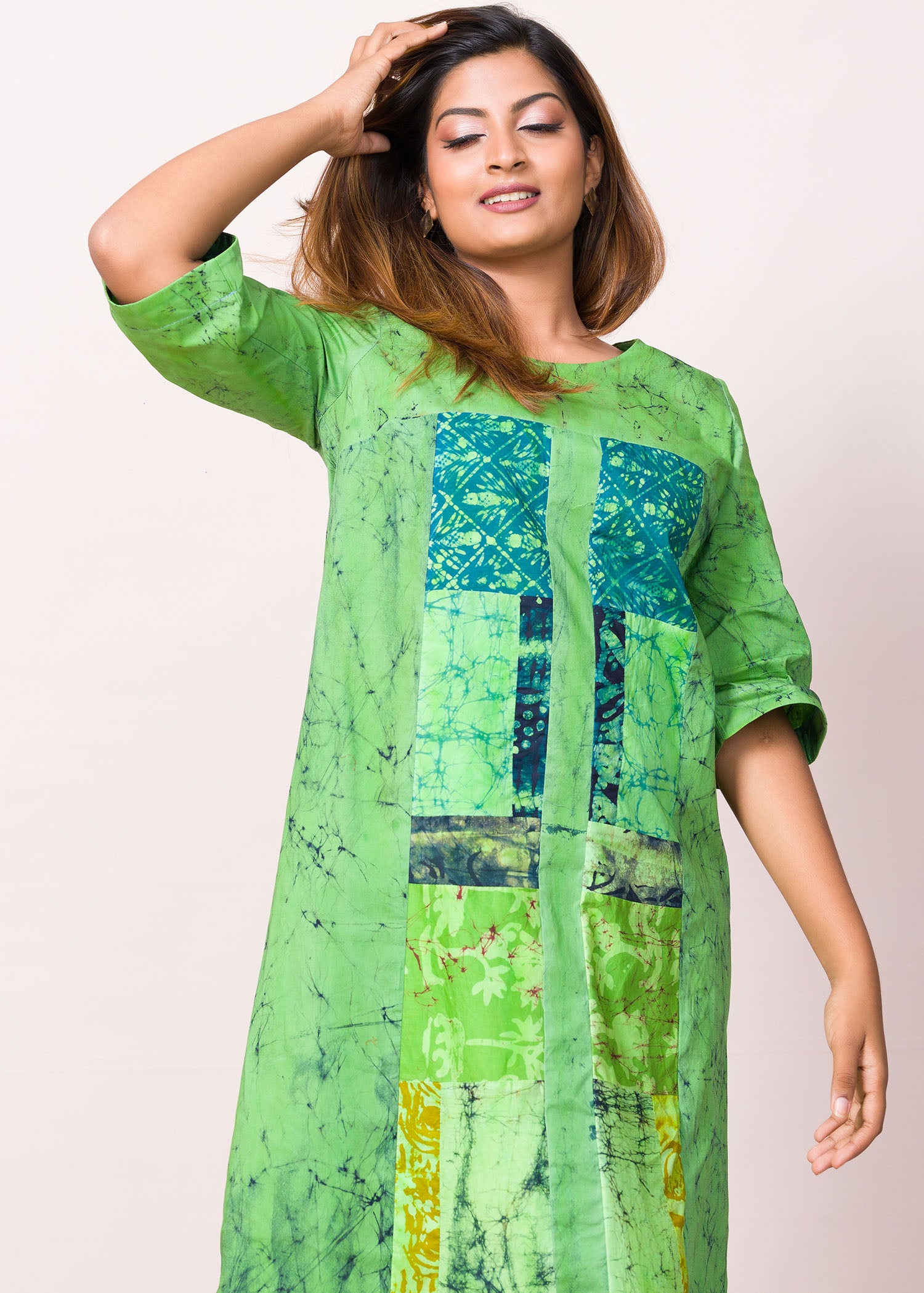 Mix Patchwork Batik Dress