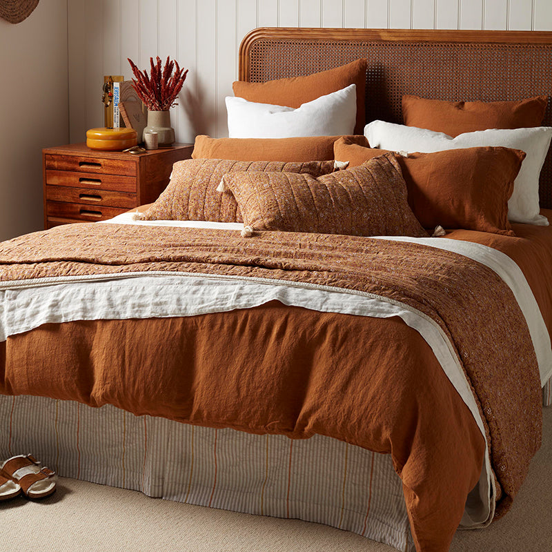 Anika Floral 100% Cotton Quilted Throw
