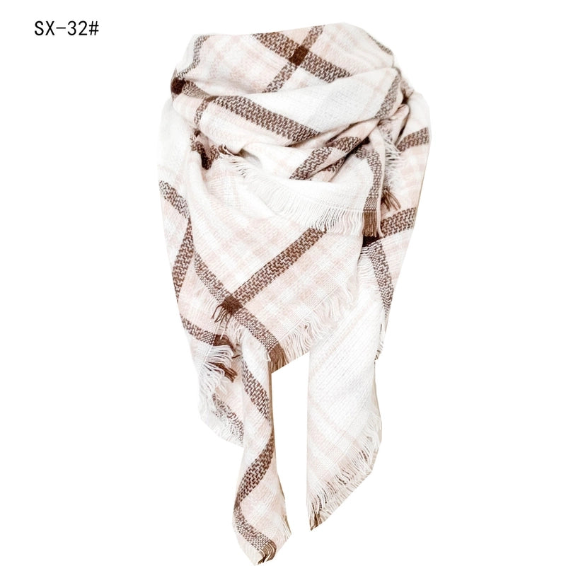 Autumn And Winter Imitation Cashmere Qicaigei Square Scarf Triangular Binder Scarf Women's Neck Warmer Shawl