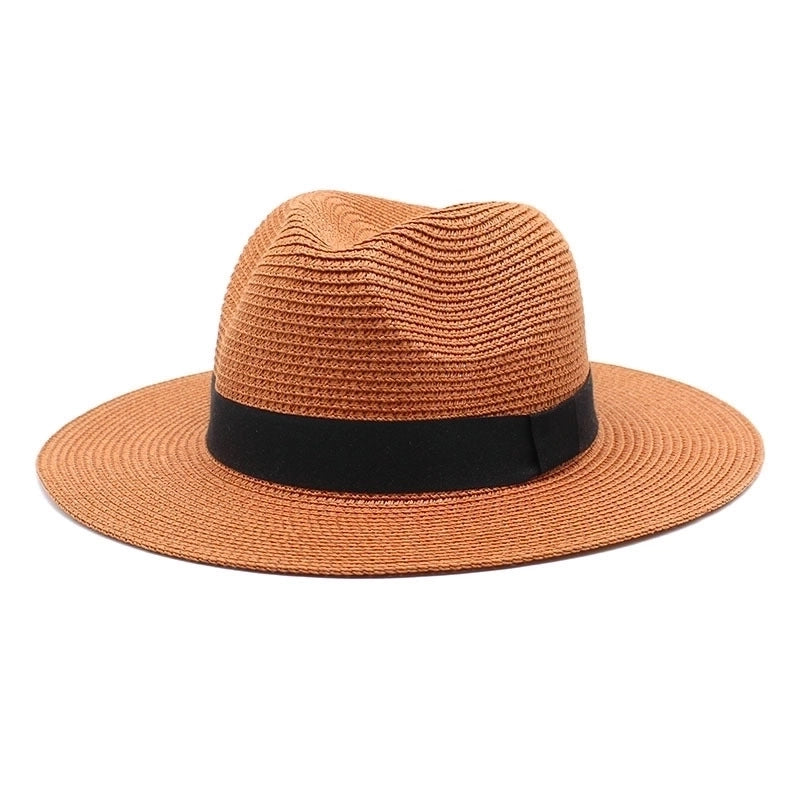 Unisex Minimalist Solid Color Flat Eaves Fedora Hat