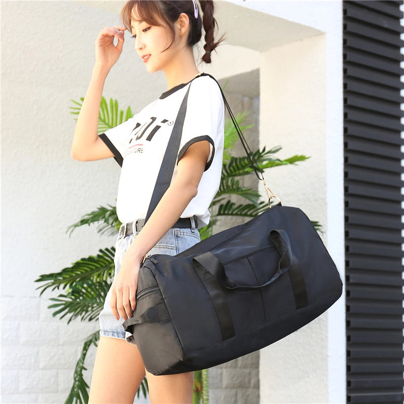 Unisex Sports Solid Color Nylon Waterproof Travel Bags