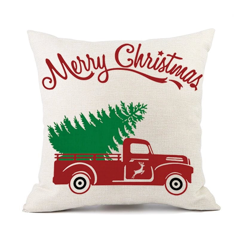 Christmas Casual Classical Vacation Snowflake Linen Pillow Cases Couch & Sofa Decor