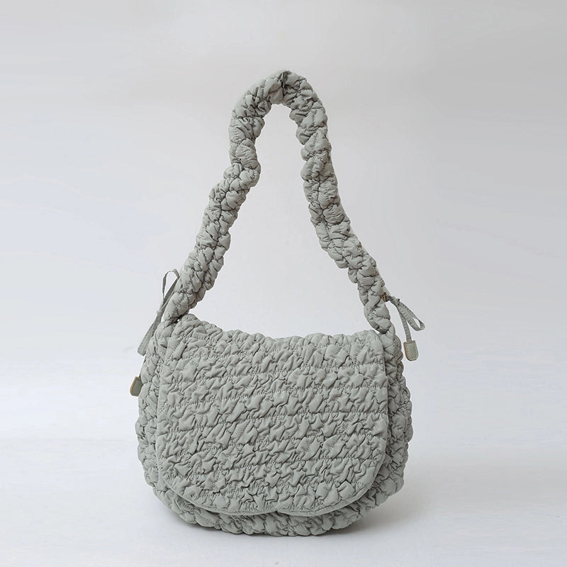 Women's Nylon Solid Color Streetwear Square Flip Cover Underarm Bag