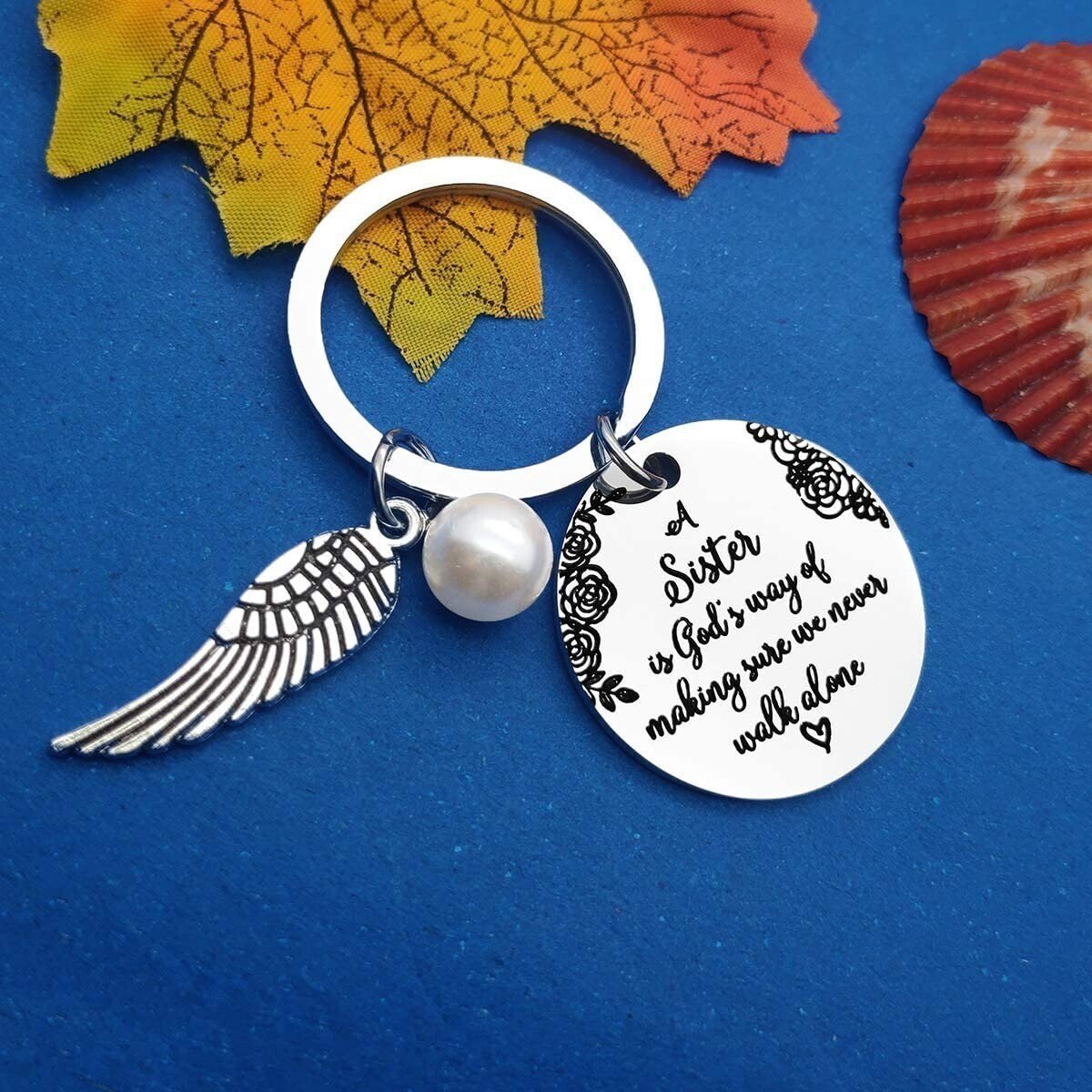 💓A Sister is God's Way of Making Sure We Never Walk Alone Keychain