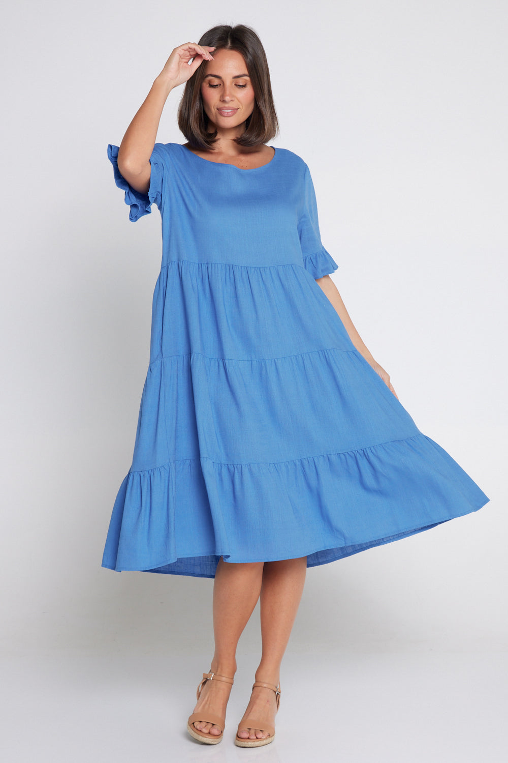 Linen Dress - Blue