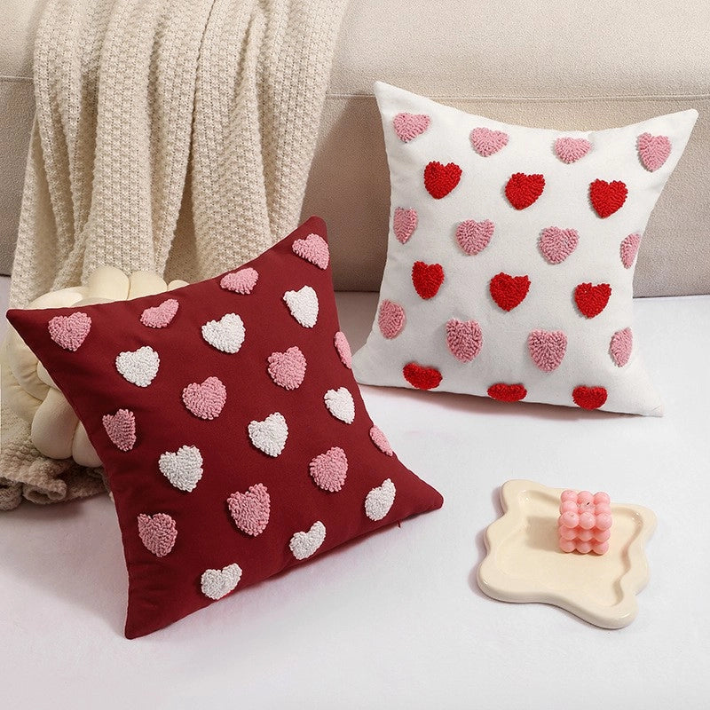 Valentine'S Day Casual Elegant Minimalist Heart Shape PP Cotton Plush Throw Pillow Bedding
