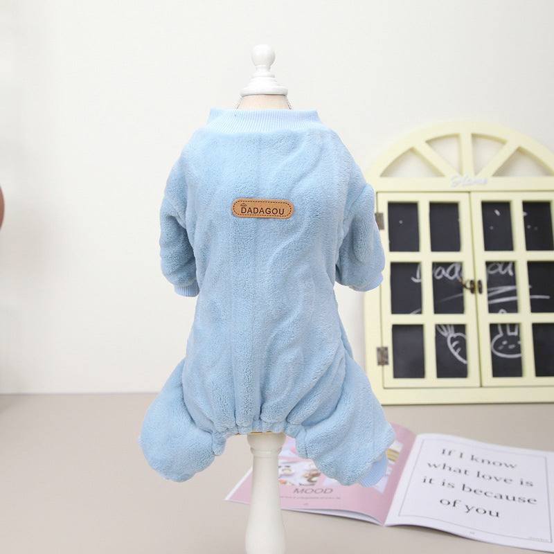 Flannel Warm Dog Jumpsuits Pajama