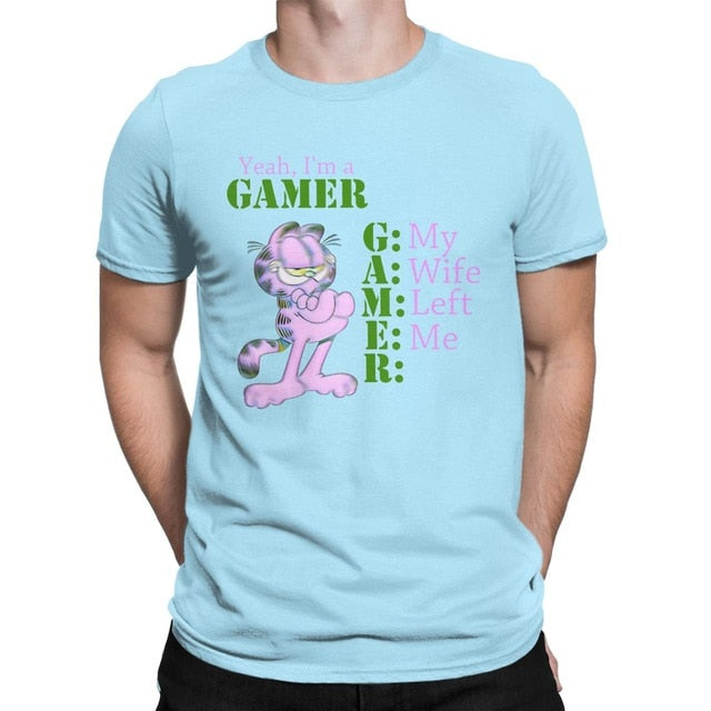 Yeah I'm A Gamer Garfield Tee