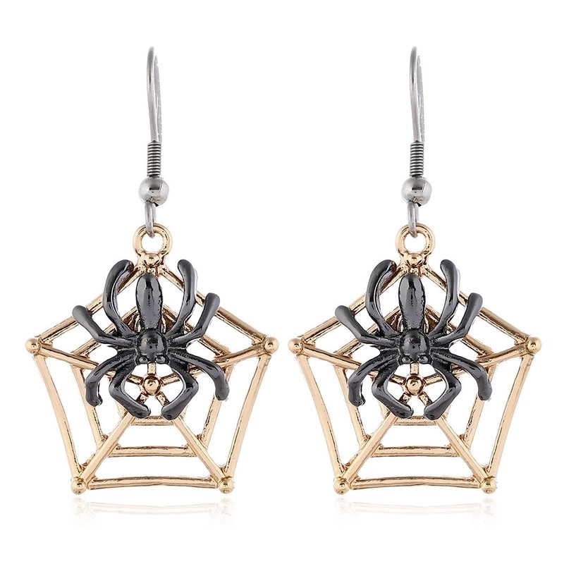 6 Pieces Gothic Cat Spider Alloy Women'S Drop Earrings 1 Pair