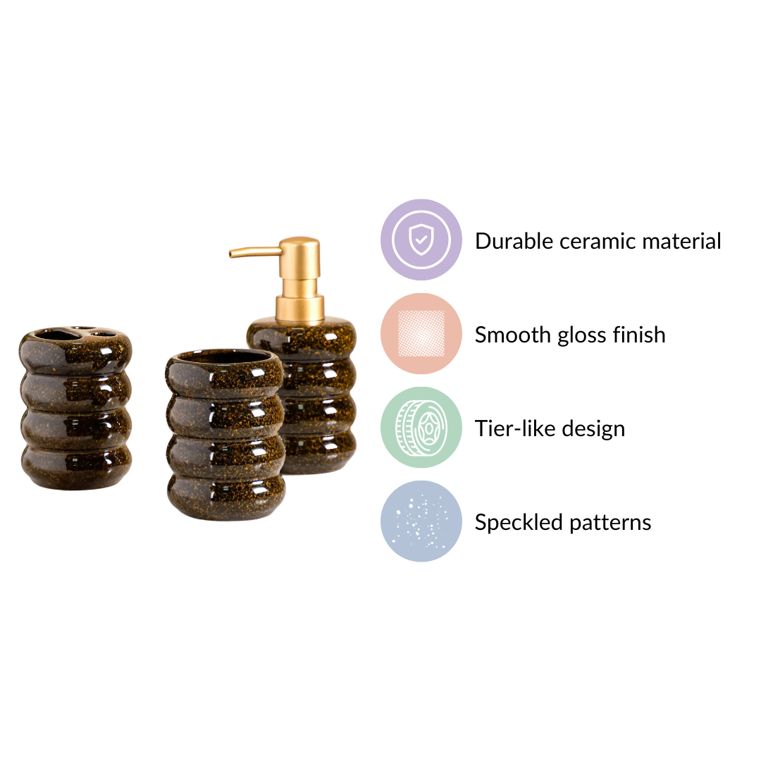 Ripple Bathroom Accessories Set Of 3