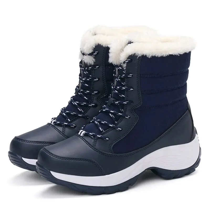 Cricsblue ugg Women Boots Waterproof Heels Boots For Winter Tren Platform Ankle Boots Keep Warm Snow Shoes Plush Outdoor Short