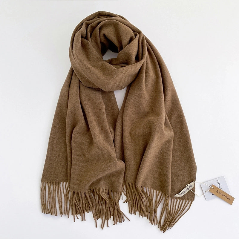 Unisex Casual Basic Solid Color Imitation Cashmere Scarf