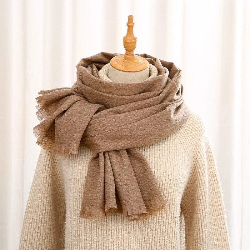 Women's Minimalist Solid Color Imitation Cashmere Scarf