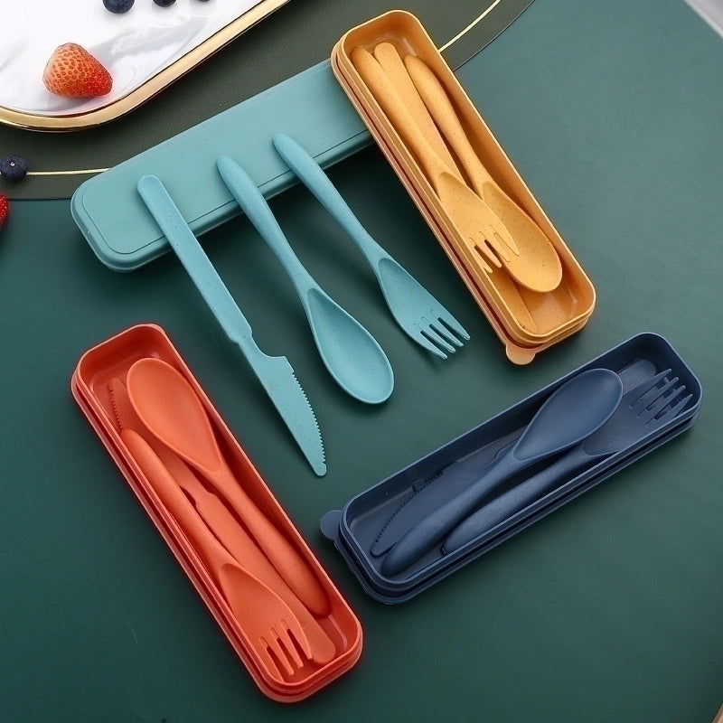 Casual Solid Color Wheat Straw Tableware 1 Set