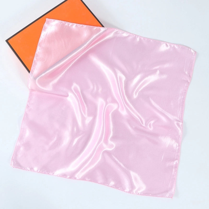 Women's Minimalist Solid Color Polyester Silk Scarf