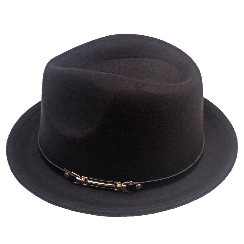 Women's Elegant Basic Minimalist Solid Color Wide Eaves Fedora Hat
