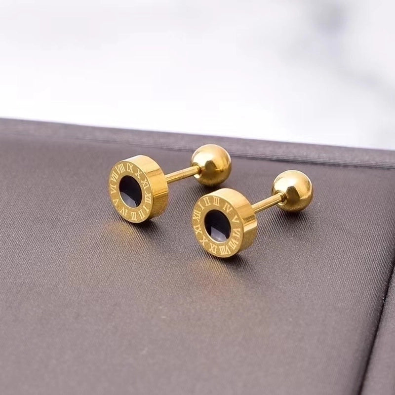 Geometric Pattern Plating Flowers 304 Stainless Steel 18K Gold Plated Stainless Steel Earrings