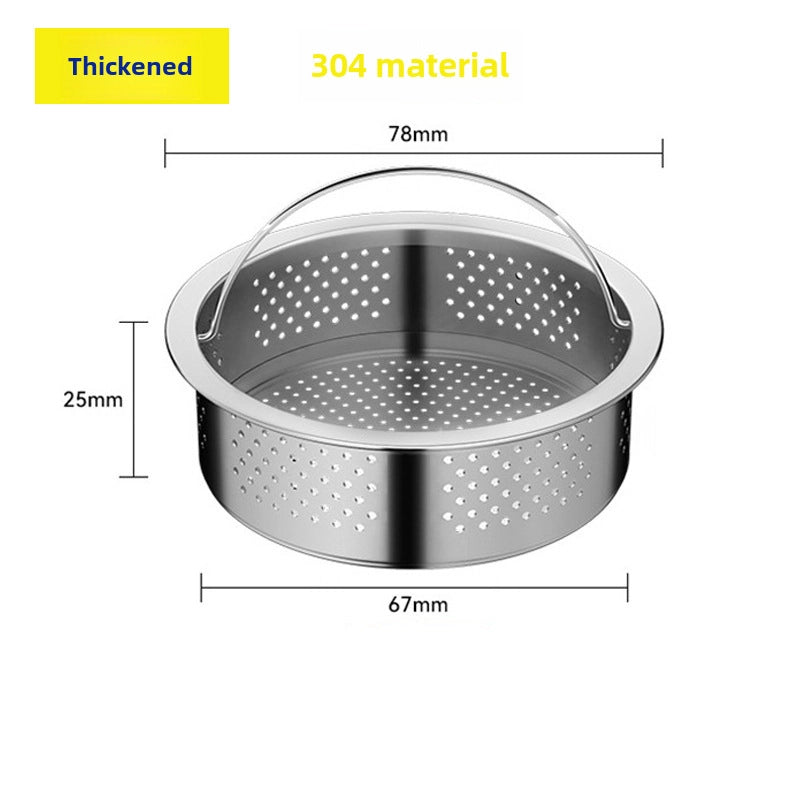 Kitchen Filter Drain Net Sink 304 Stainless Steel Filter Sink Garbage Artifact Sewer Drain Funnel