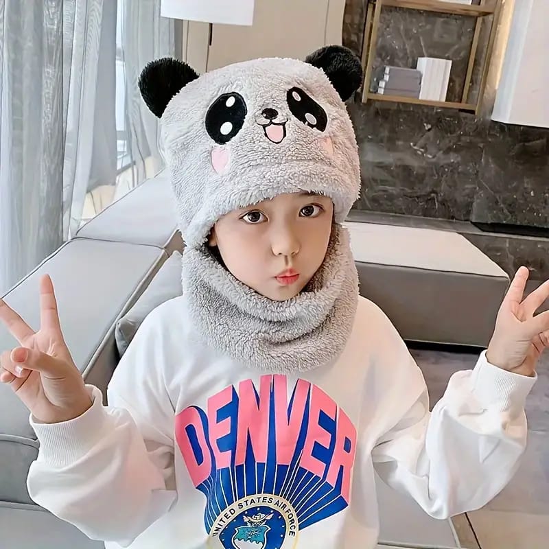 Kids Panda Wool Cap