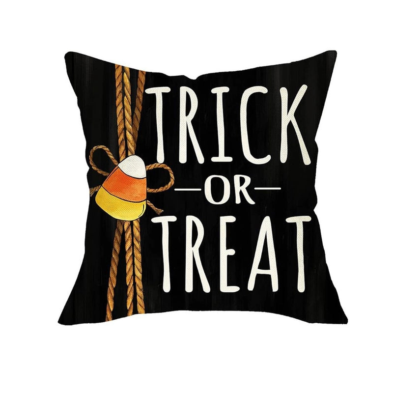 Halloween Minimalist Letter Skull Ghost Linen Pillow Cases Couch & Sofa Decor