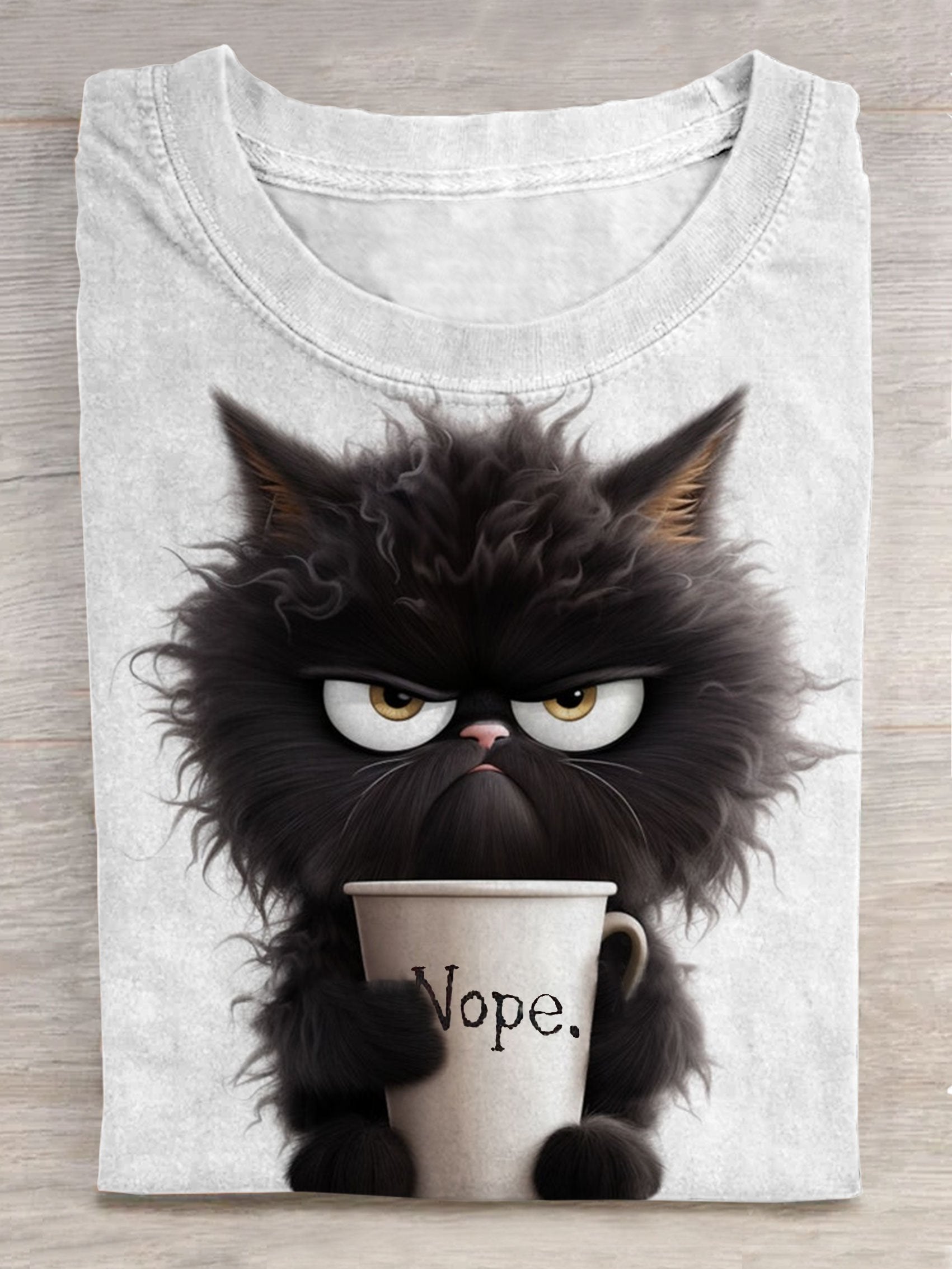 Funny Cat Art Print T-shirt