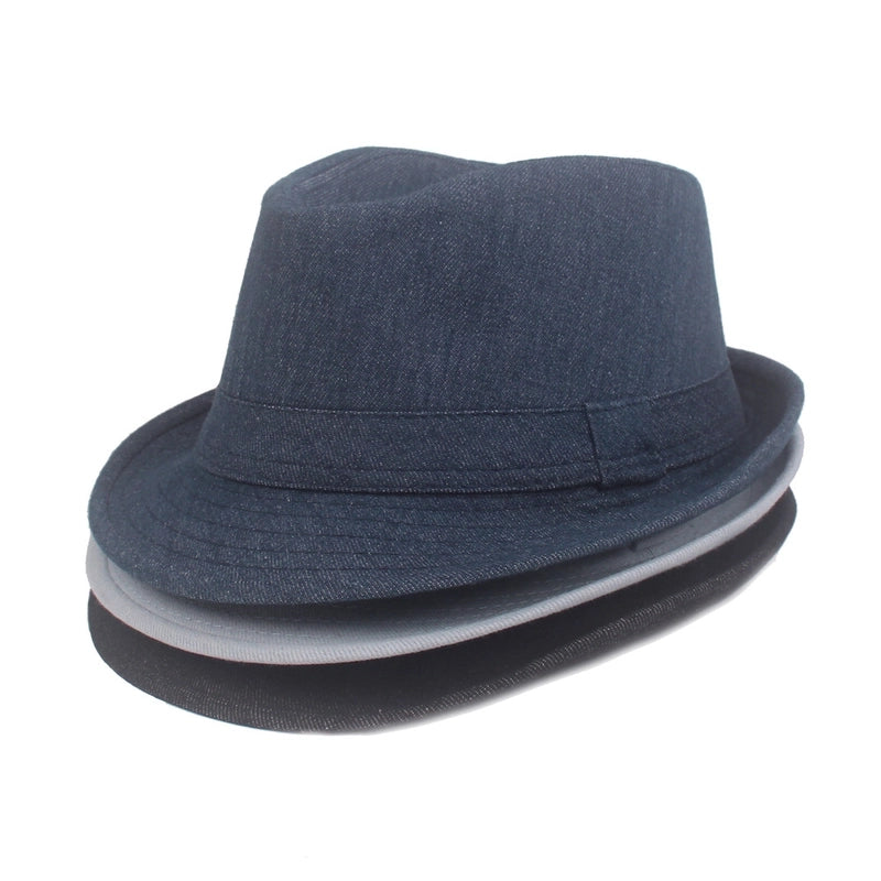 Denim Jazz Hat Men's Topper Hat Retro Old Hat Artistic Youth Topper Hat Hat