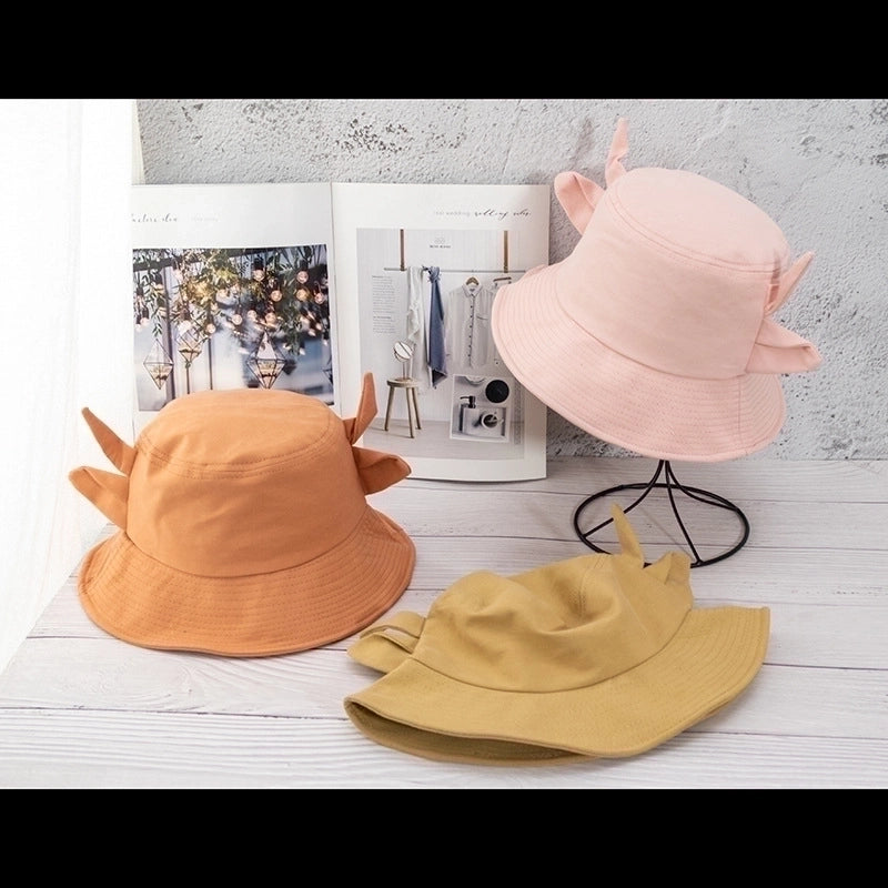Unisex Cartoon Style Cute Basic Cow Pattern Wide Eaves Bucket Hat
