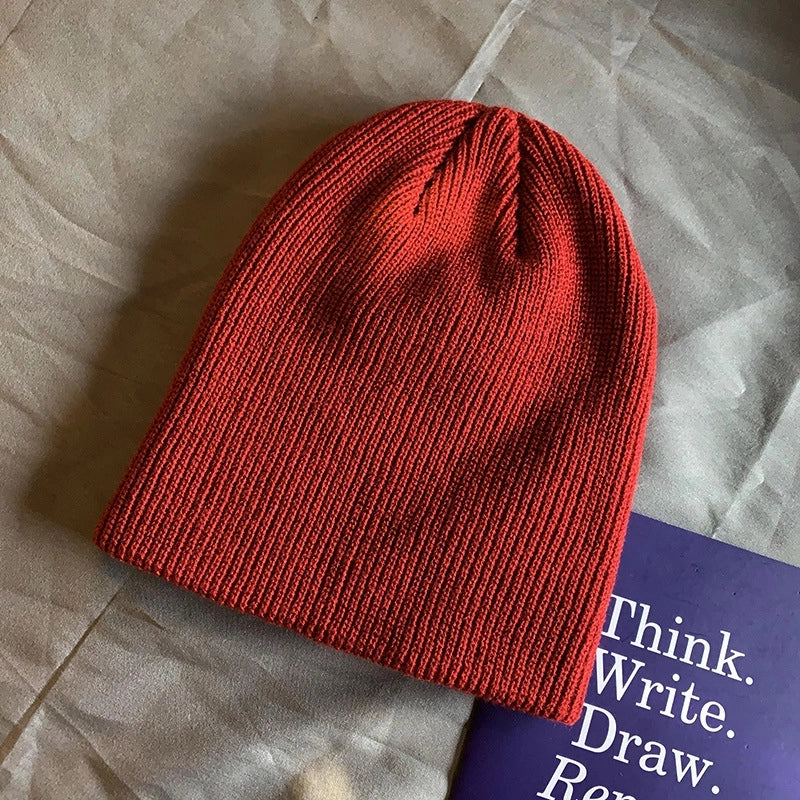Unisex Basic Solid Color Eaveless Wool Cap