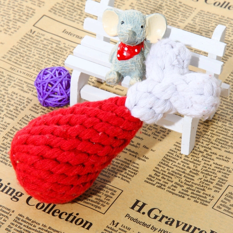 Cute Woven Animal Cotton Rope Molar Cat And Dog Toys