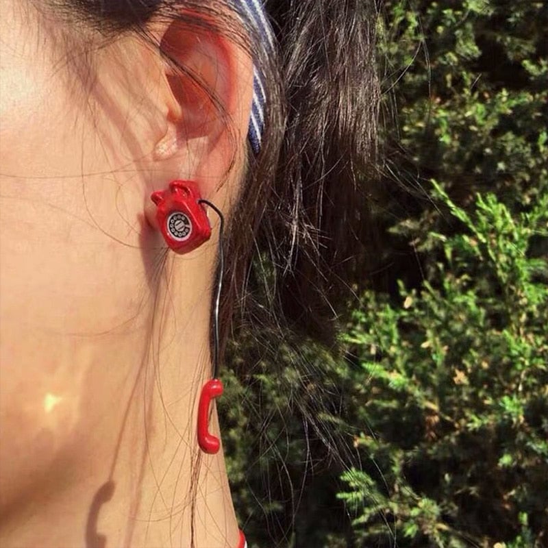 Single Mini Telephone Earring