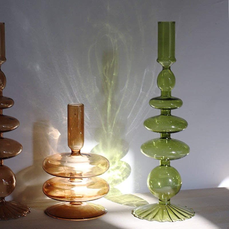 Glass Candle Holders