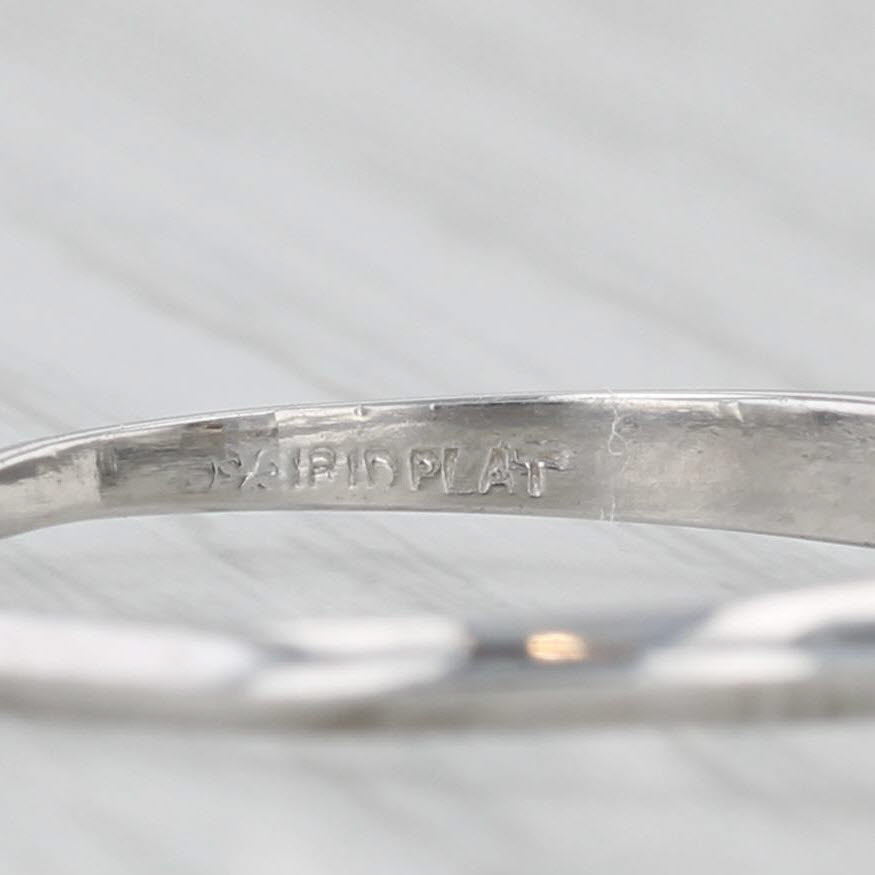 Antique 0.59ctw Diamond Engagement Ring Platinum Size 7