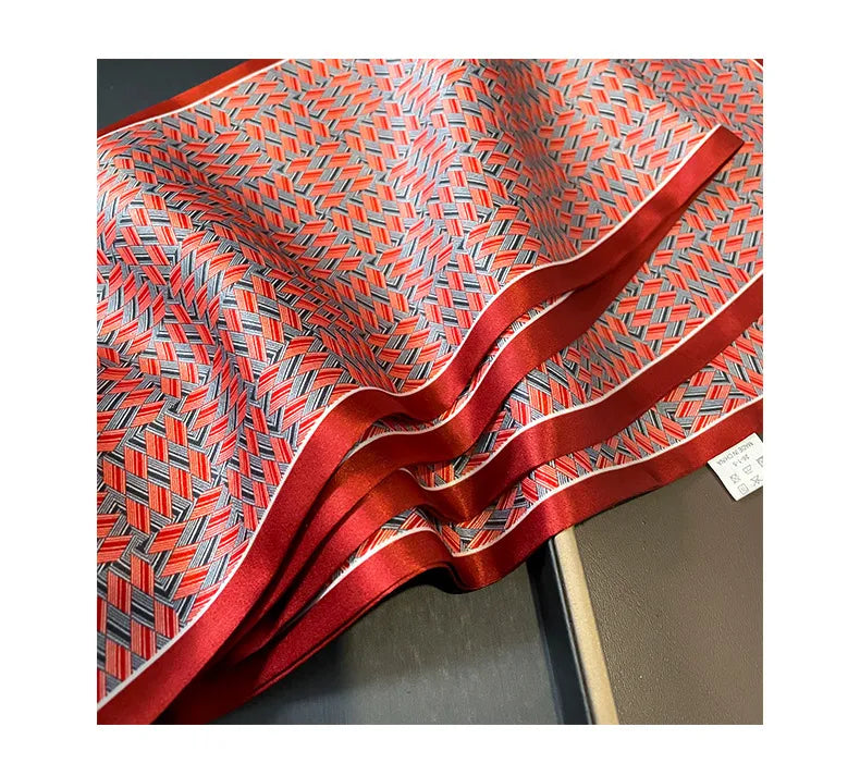 Women's Elegant Basic Lady Printing Silk Printing Silk Scarf