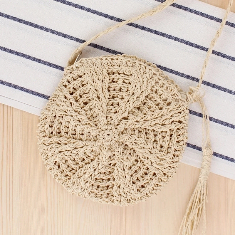 Women's Mini Spring&summer Cotton Rope Vintage Style Straw Bag