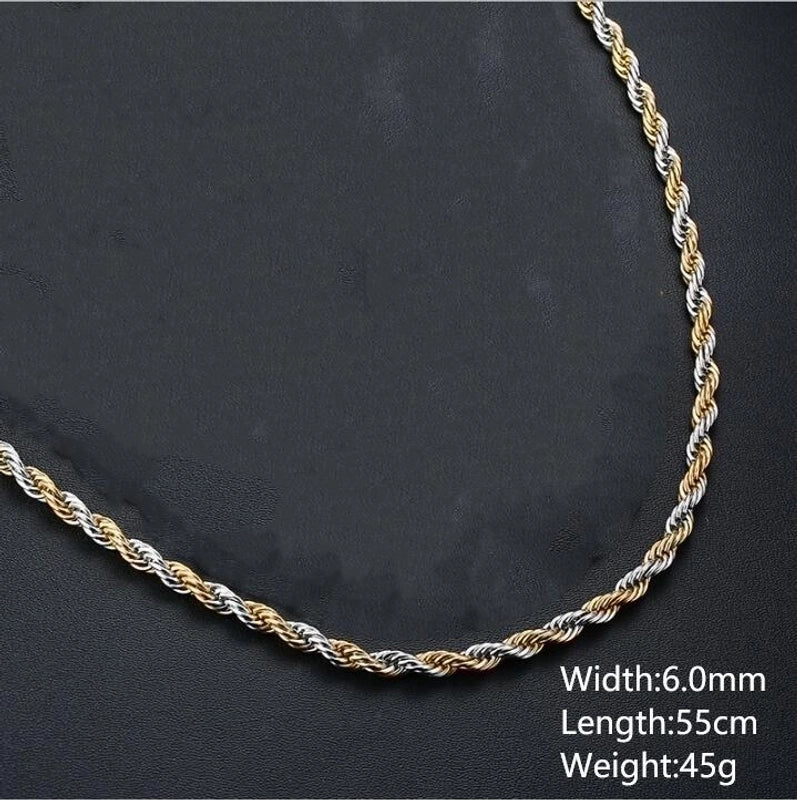 Minimalist Twist 201 Stainless Steel Plating Stainless Steel Necklaces