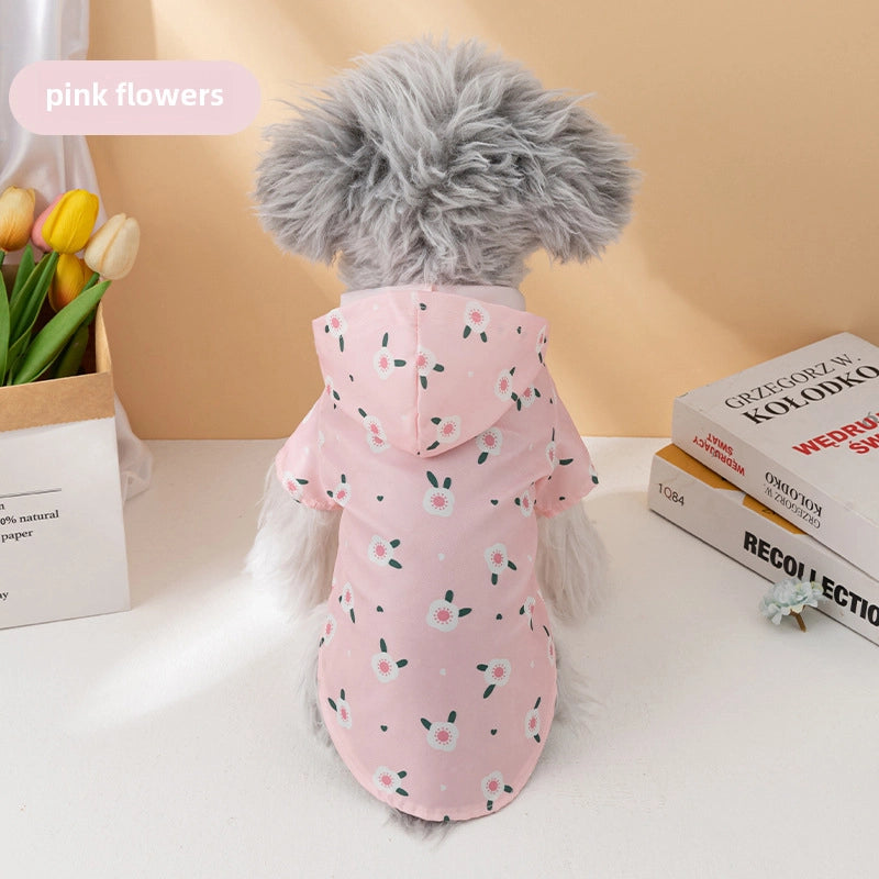 Summer Ultra-thin Waterproof New Pet Clothes Dog Cat Cute Clothes Fashion Raincoat