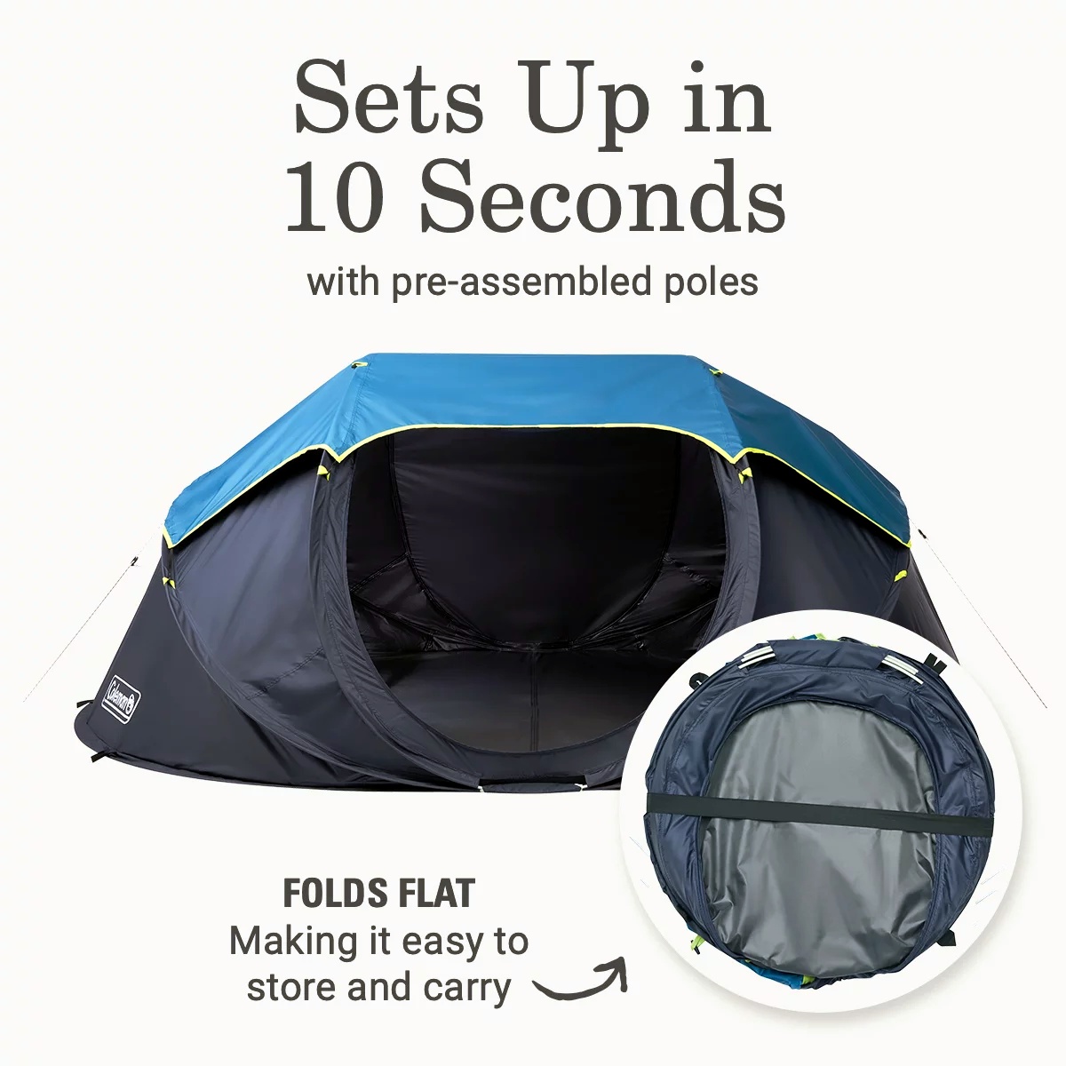 4-Person Camp Burst™ Pop-Up Tent with Dark Room™ Technology