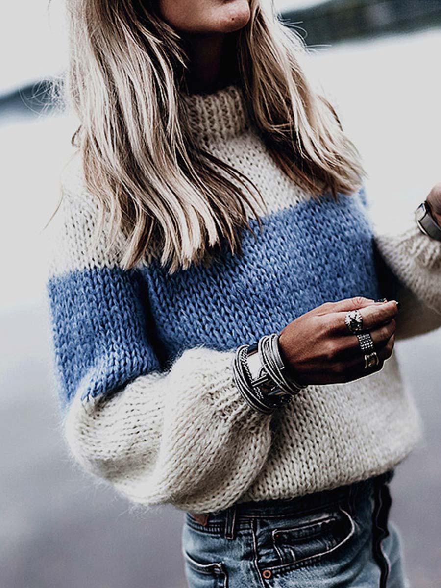 Round Neck Knitted Sweater