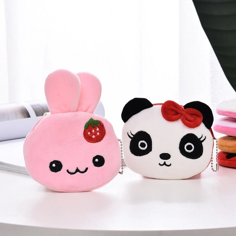 Women's Animal Plush Zipper Coin Purses