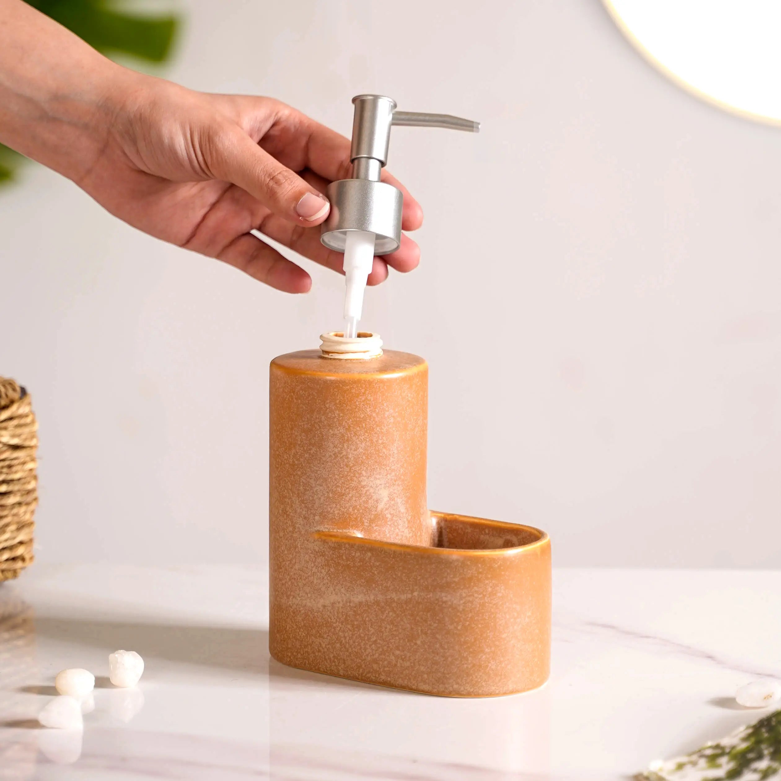 Liquid Soap Dispenser With Holder