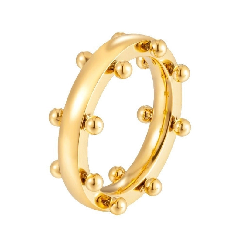 Streetwear Geometric 304 Stainless Steel Mixed Metal Plating Rings