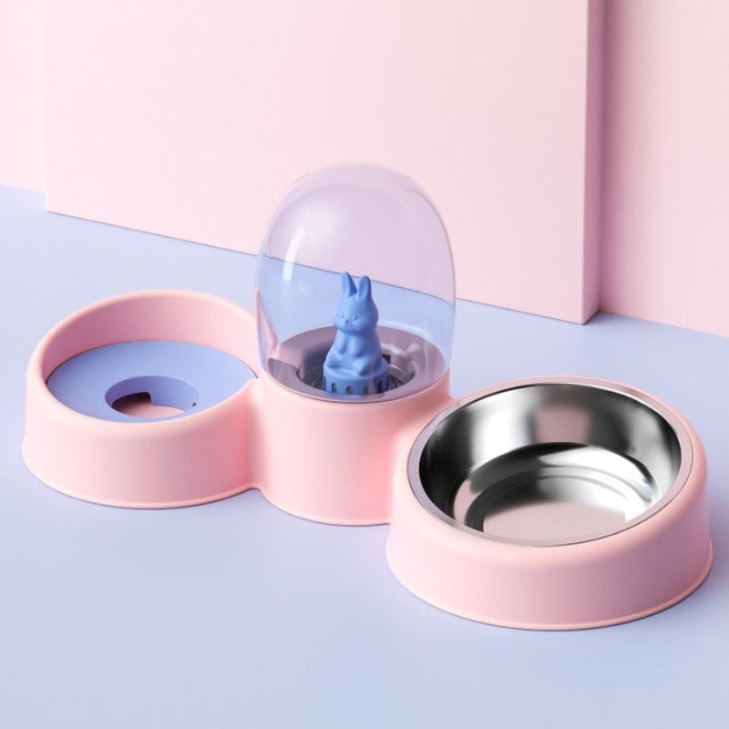 Cute Cartoon Stainless Steel Dog Bowl