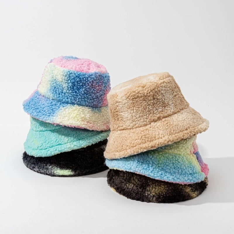 Women's Hip-hop Retro Tie Dye Wide Eaves Bucket Hat