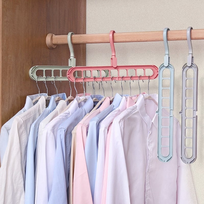 Folding hanger saves space