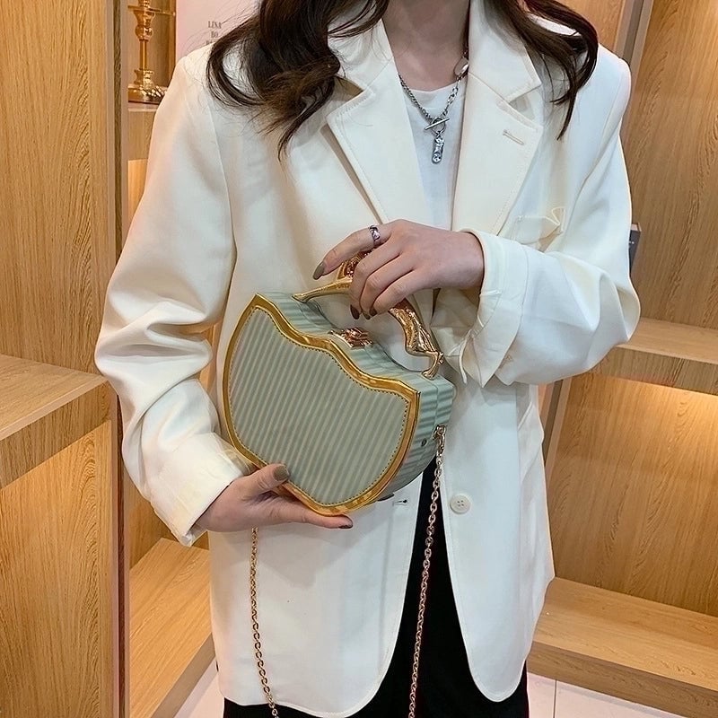 Women's Medium Pu Leather Animal Solid Color Streetwear Lock Clasp Handbag Crossbody Bag