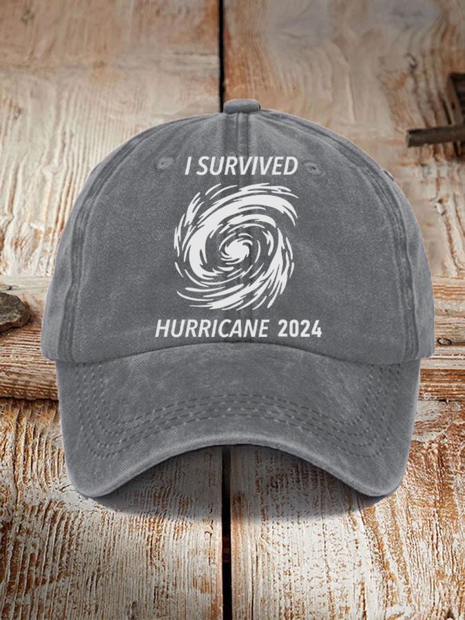 'I Survived Hurricane 2024' print hat